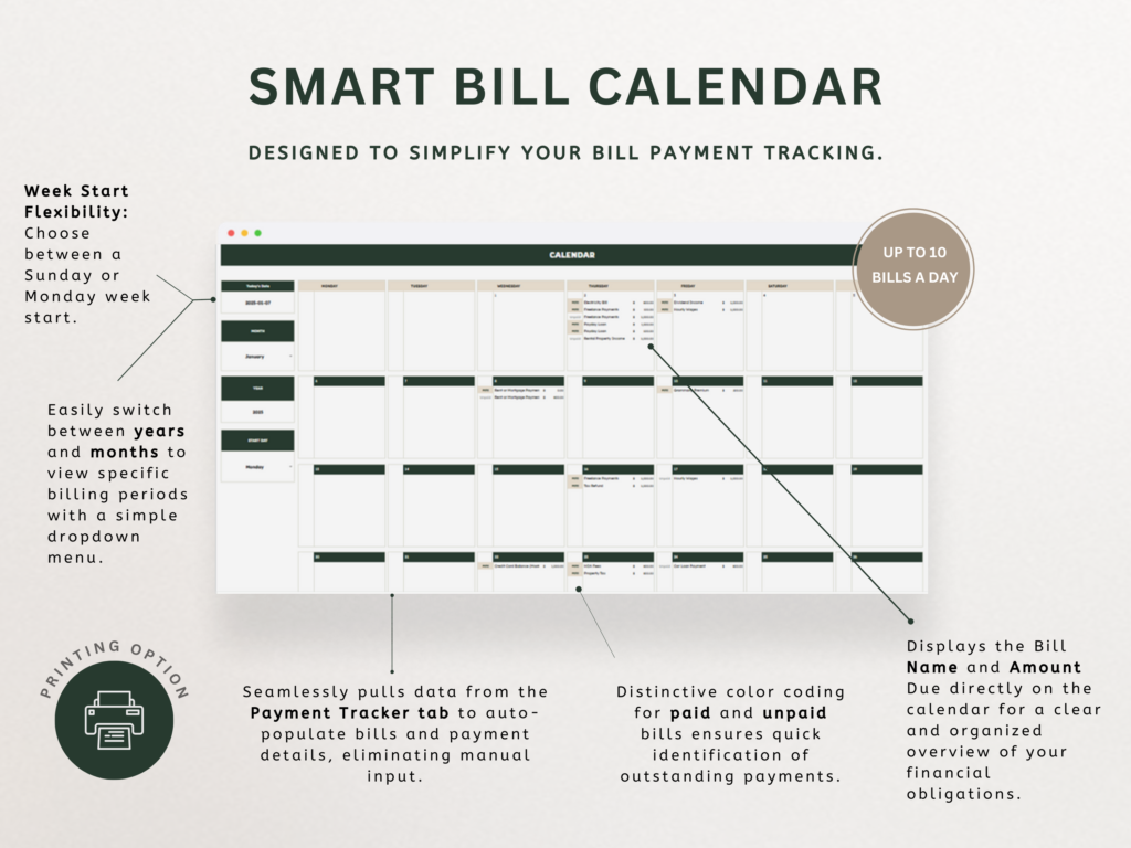 Bill Calendar