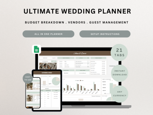 Ultimate Wedding Planner Spreadsheet