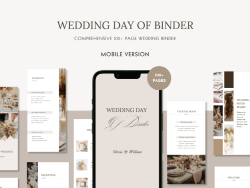 Wedding Day Of Binder - Mobile