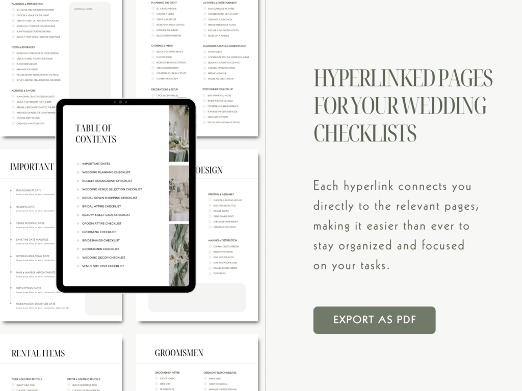 Wedding Checklists