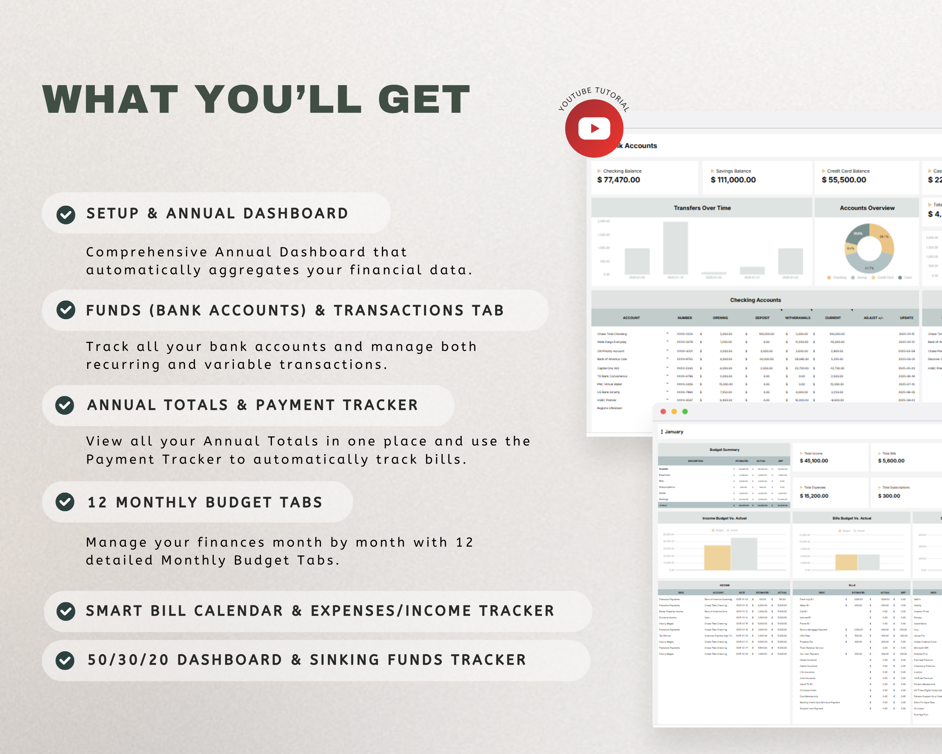 Monthly Budget Google Sheets Template