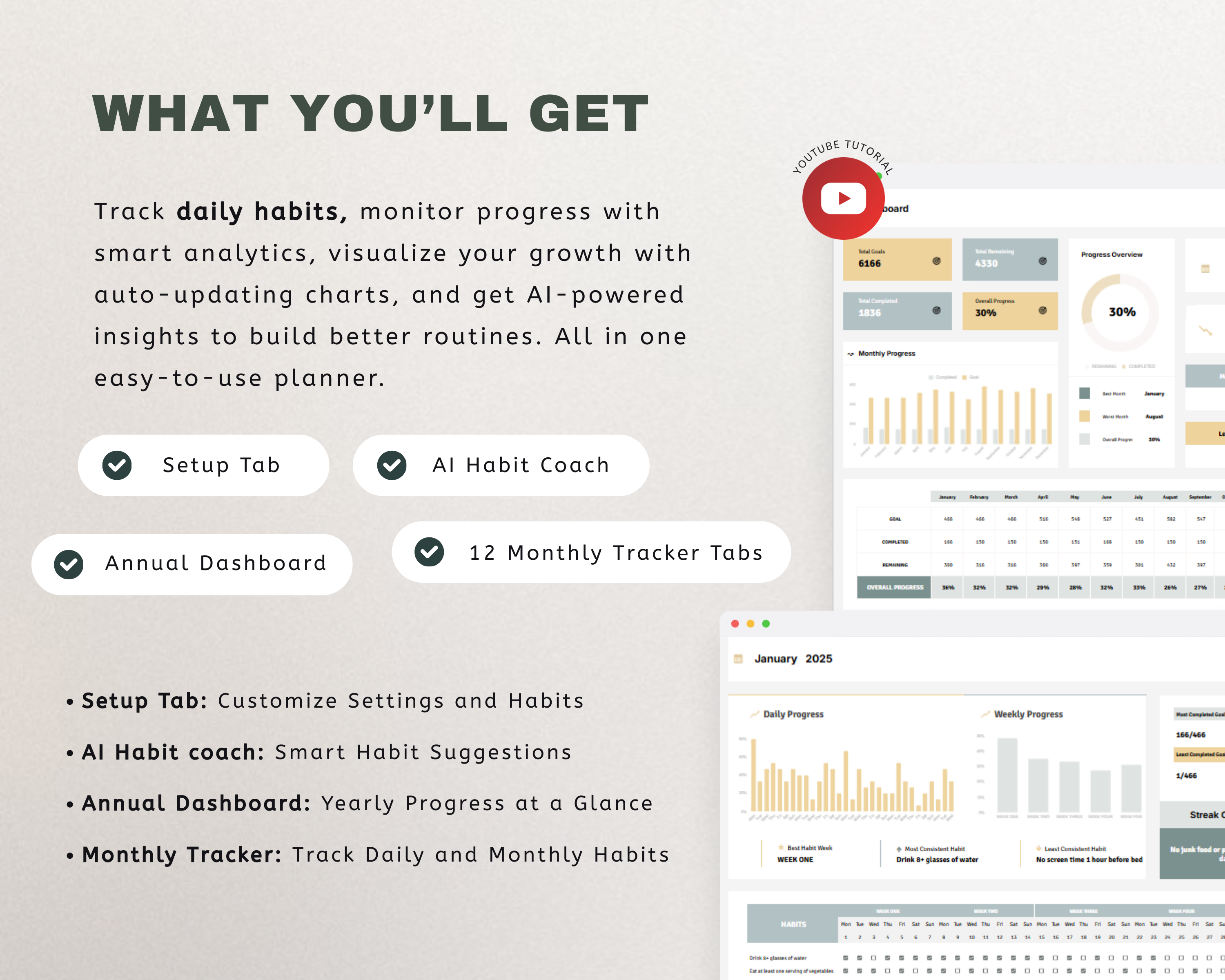Habit Tracker Google Sheets Template