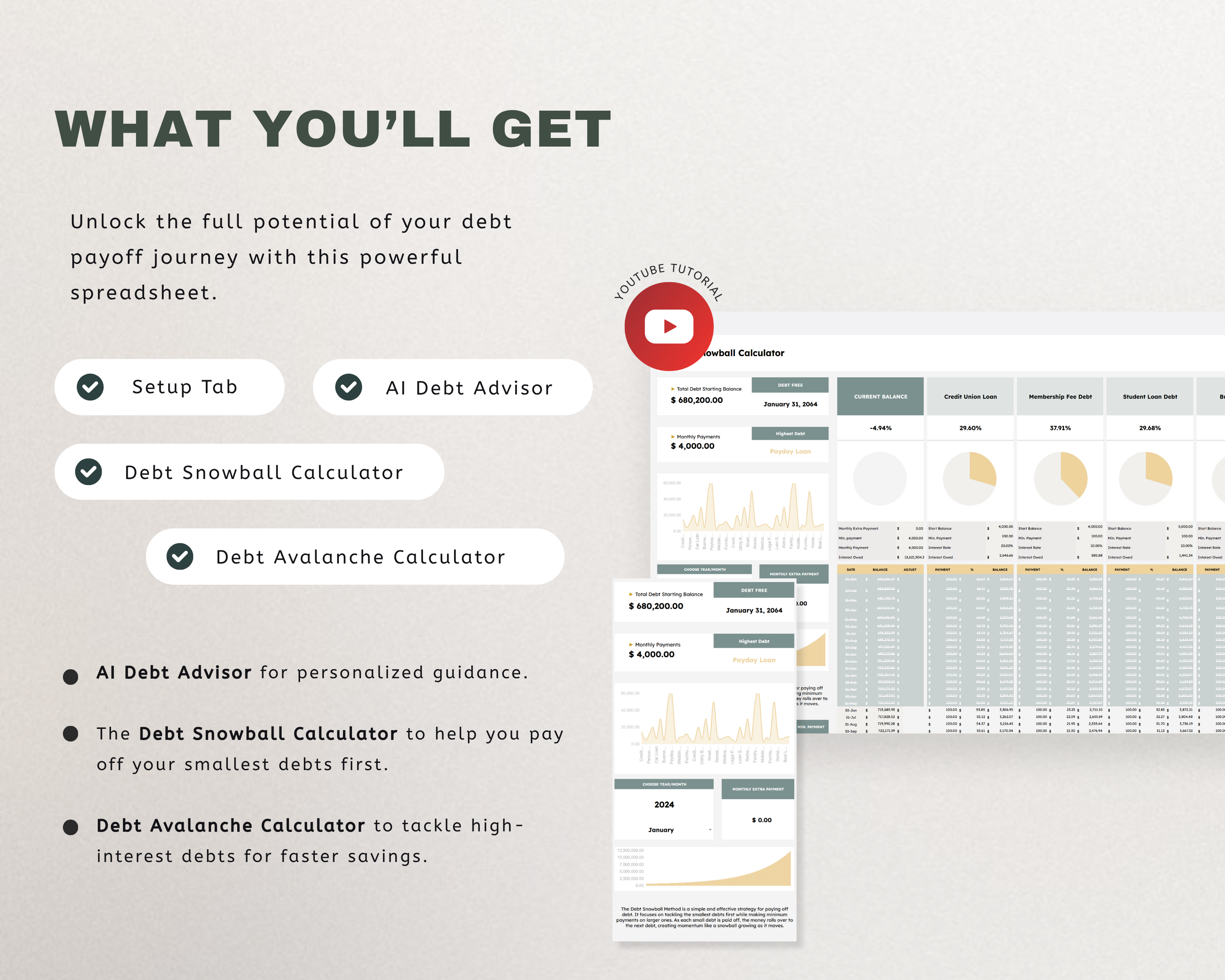 Debt Payoff Calculator Google Sheets Template