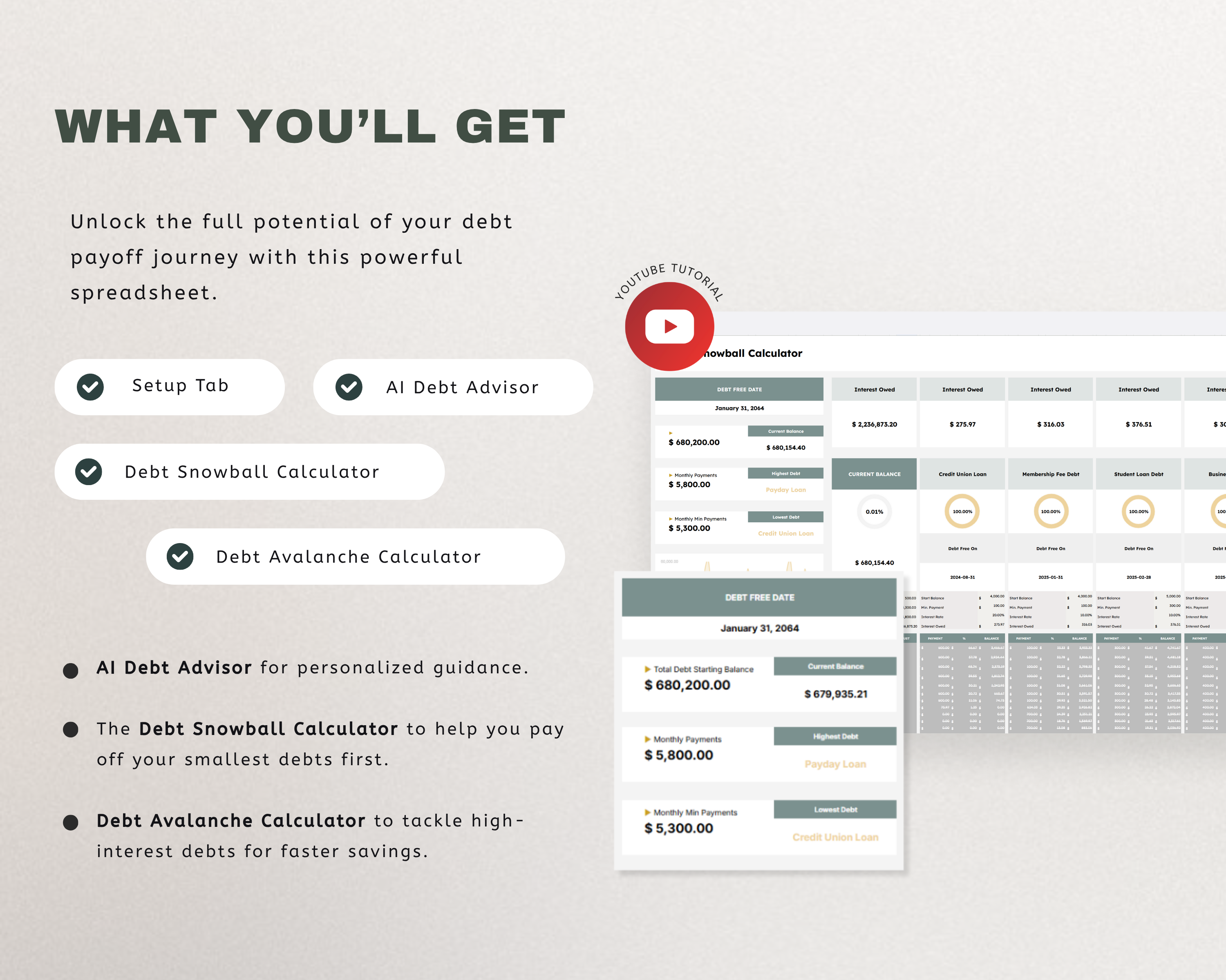 Debt Payoff Tracker Google Sheets Template