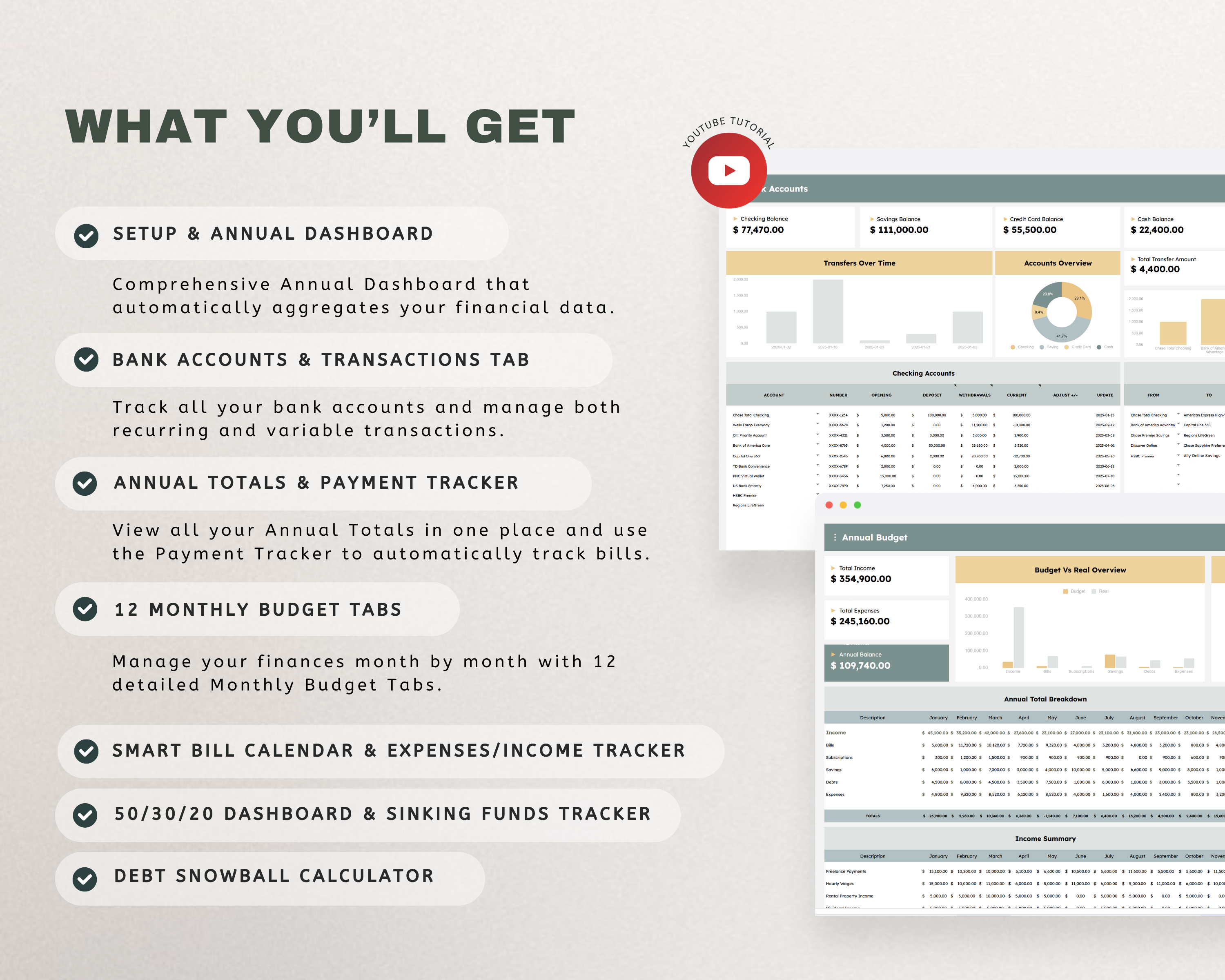 Family & Couple Budget Google Sheets Template