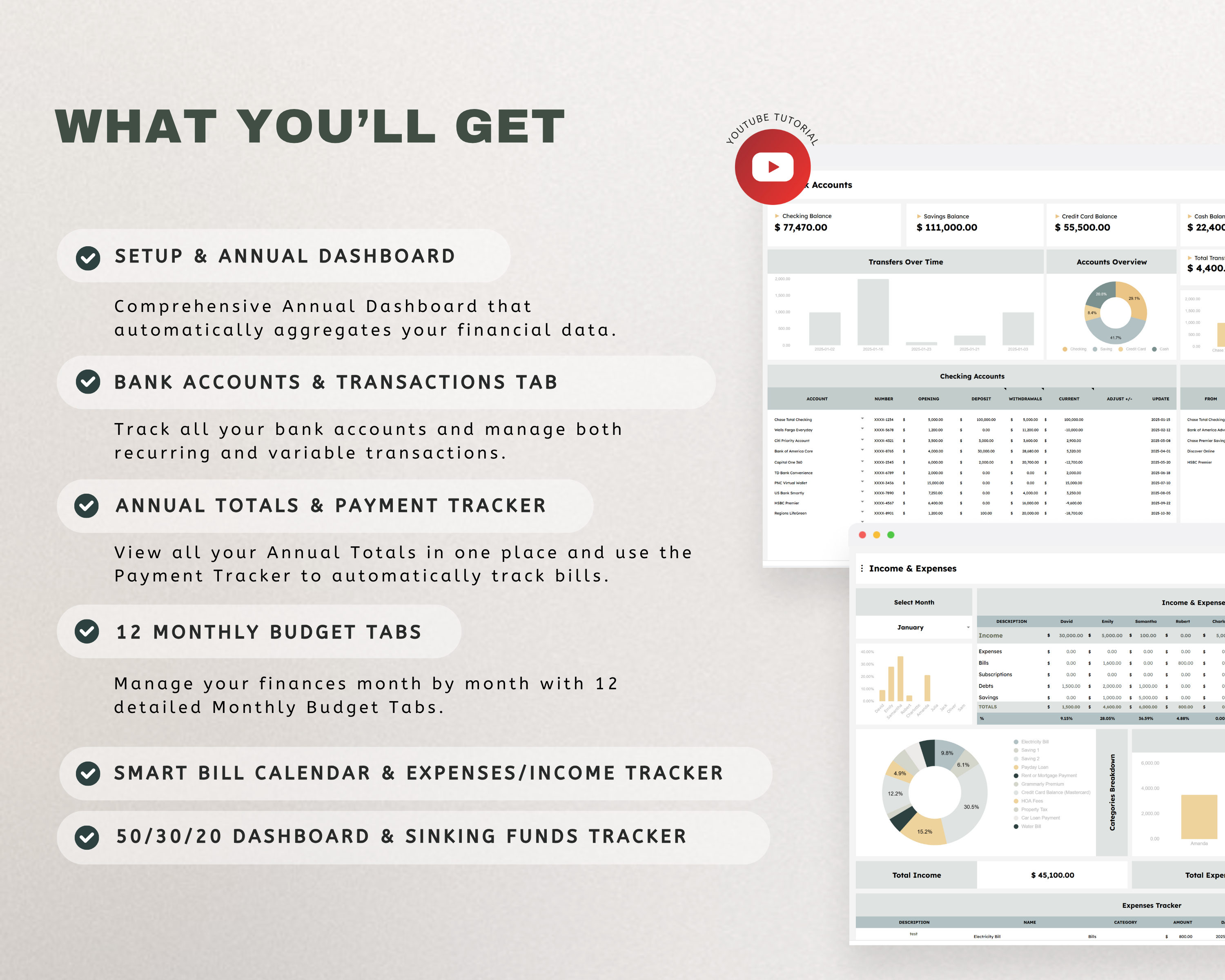 Income and Expense Tracker Google Sheets Template