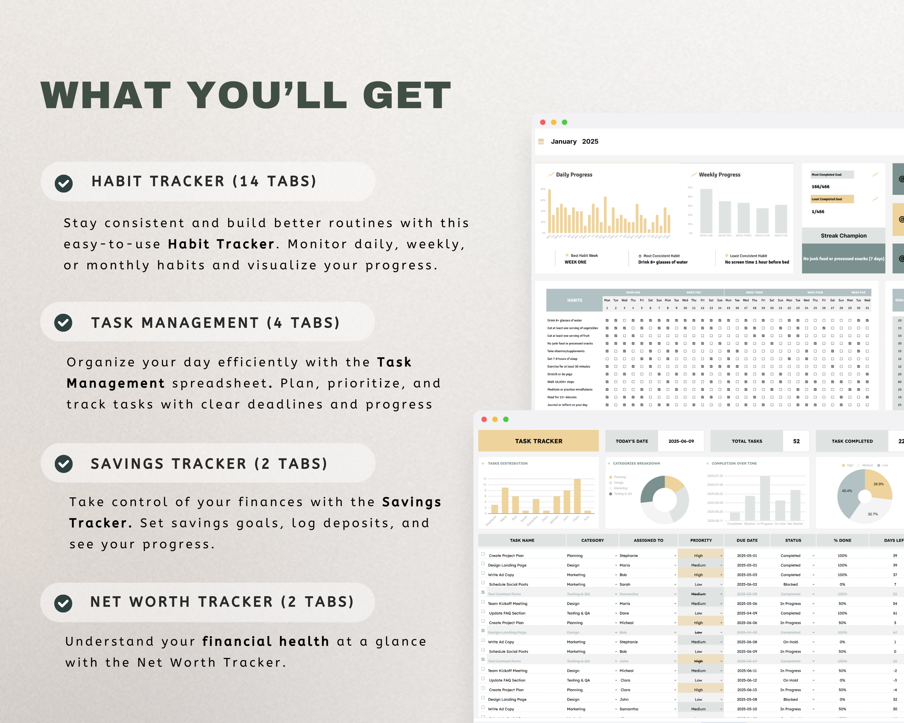 Ultimate Life Planner Bundle Google Sheets Template