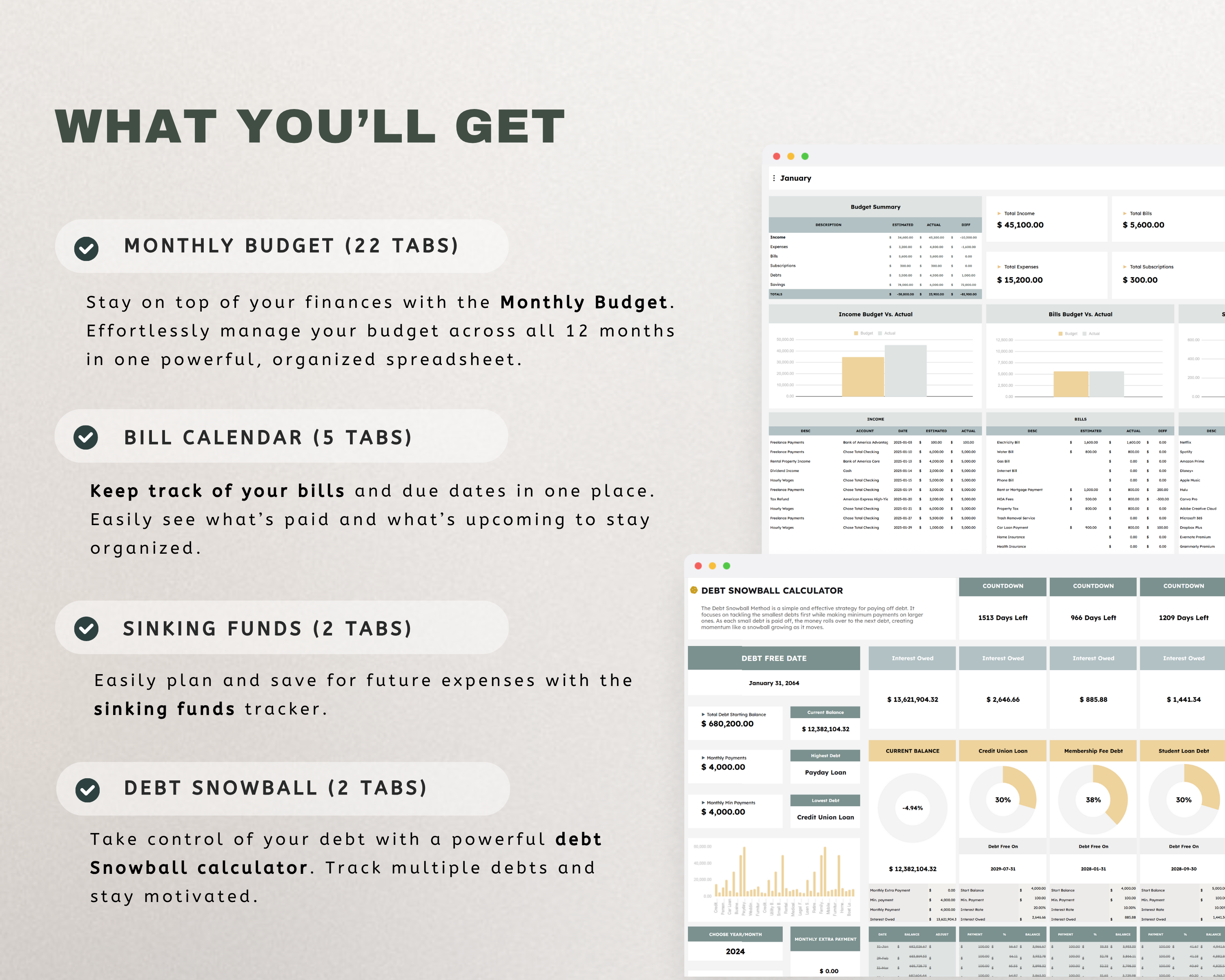 Ultimate Personal Budgeting Bundle Google Sheets Template
