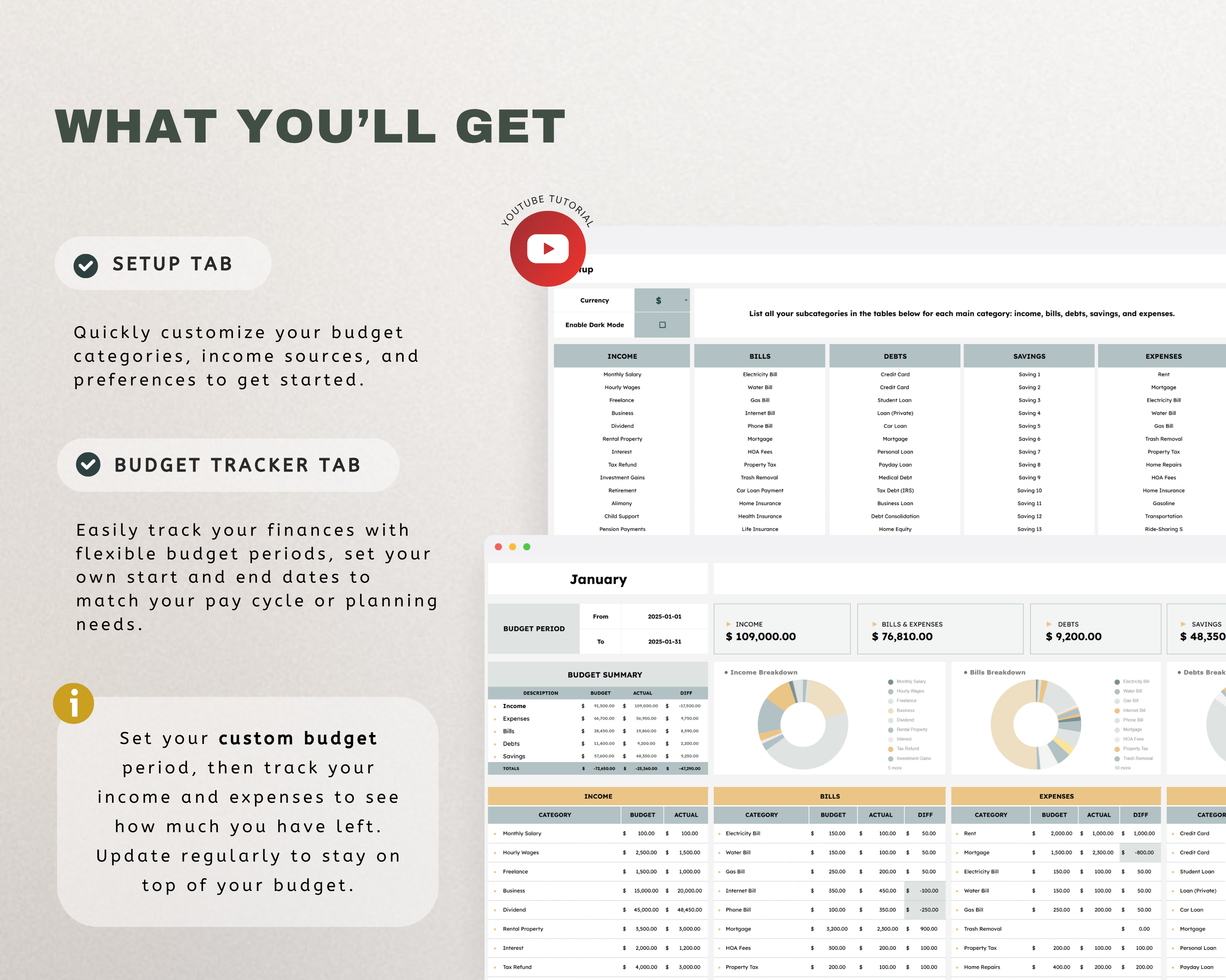 Simple Budget Google Sheets Template