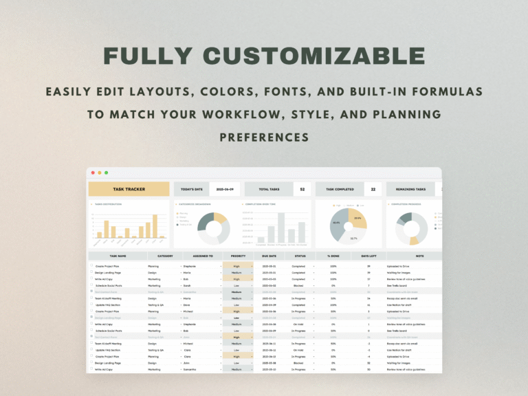 Spreadsheet planner