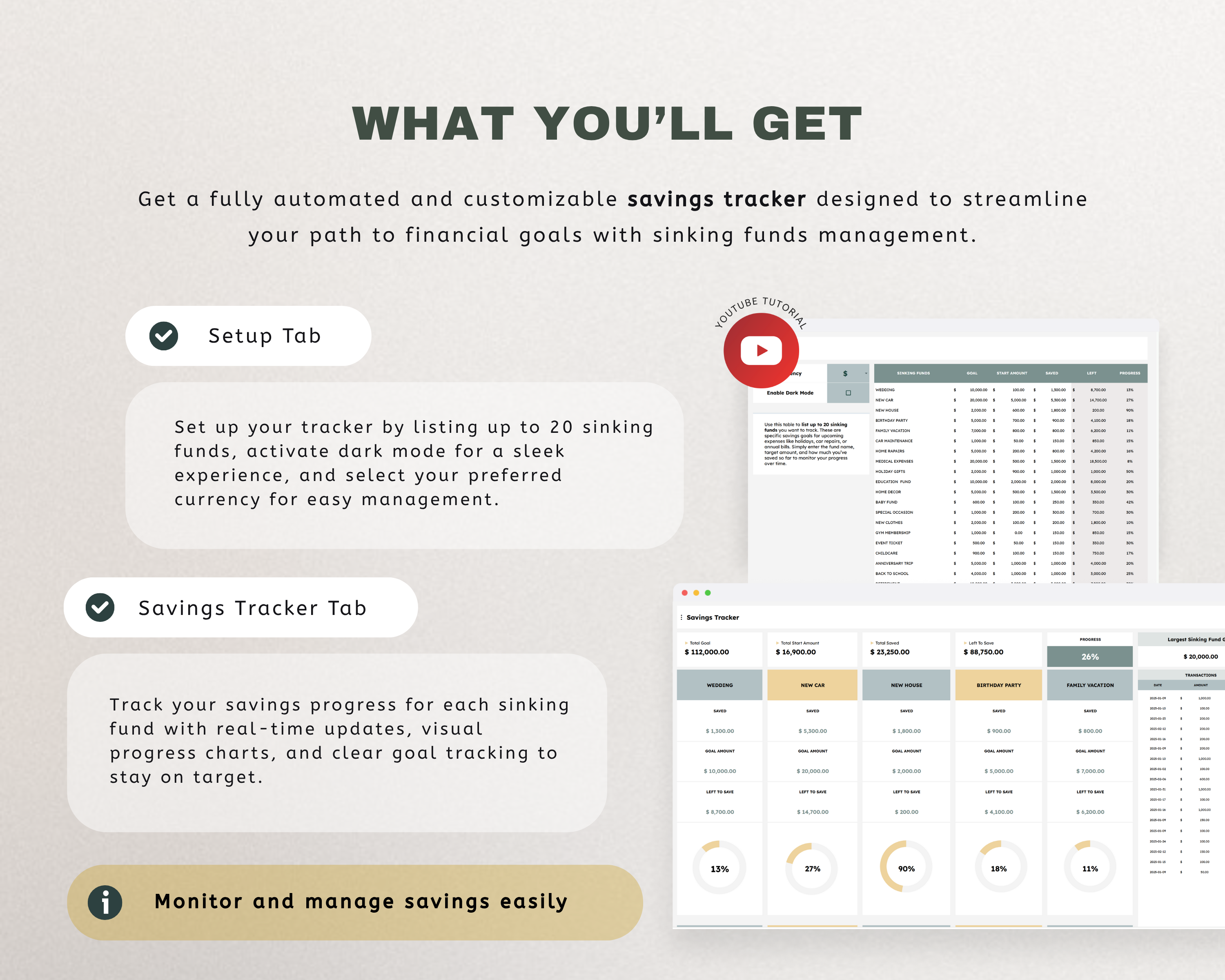 Savings Tracker Google Sheets Template
