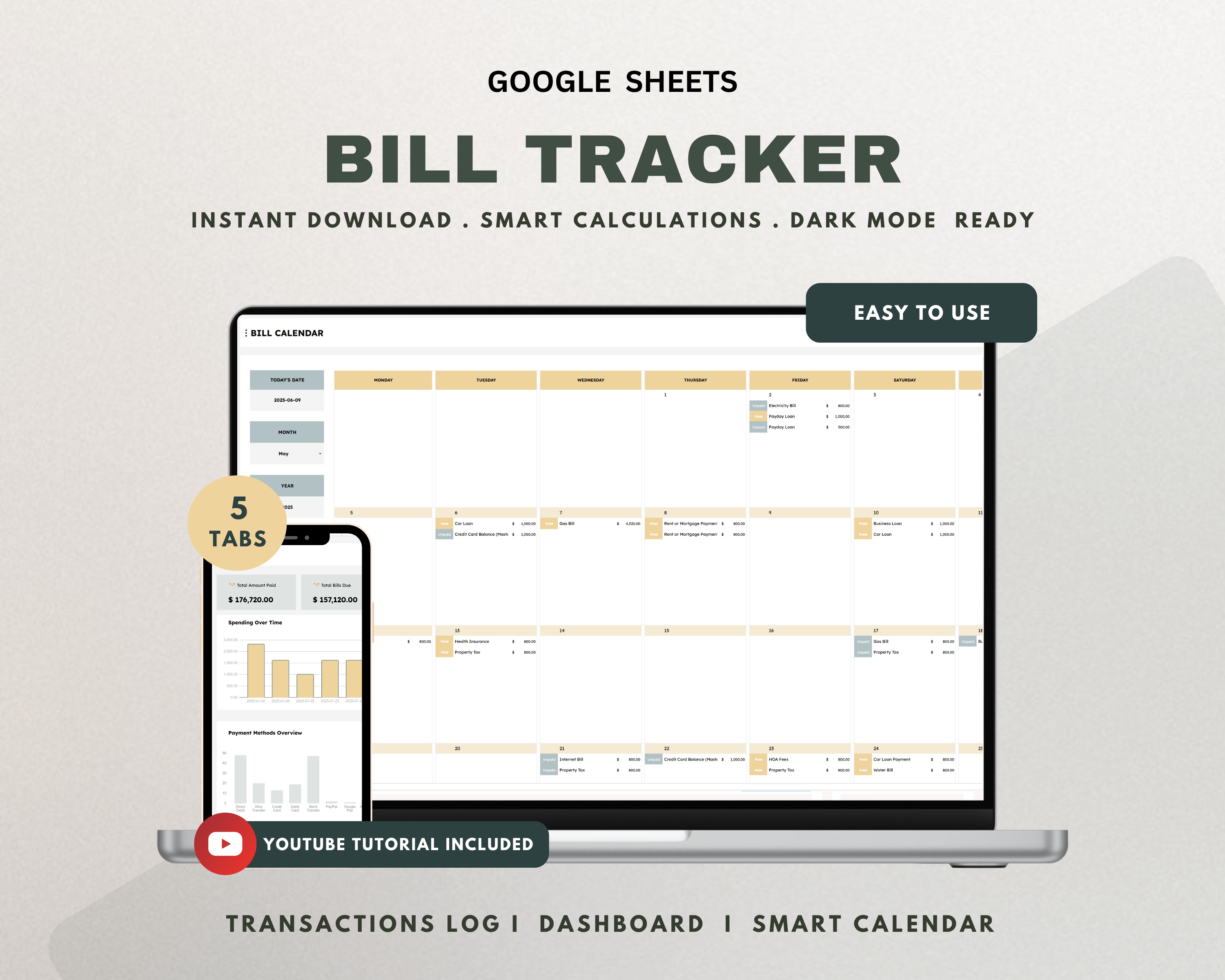 Bill Tracker Google Sheets Template