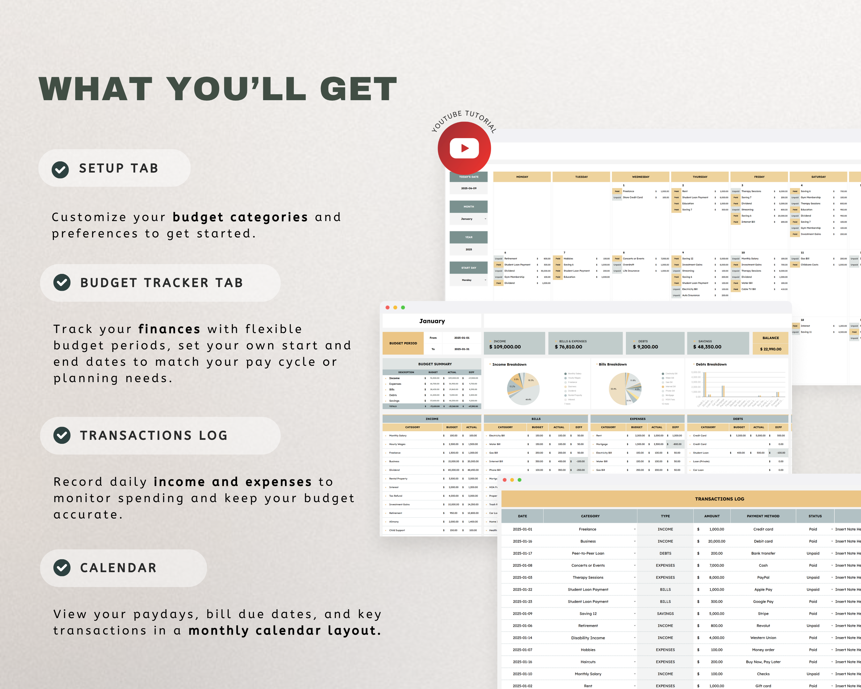 Paycheck Budget Planner Google Sheets Template
