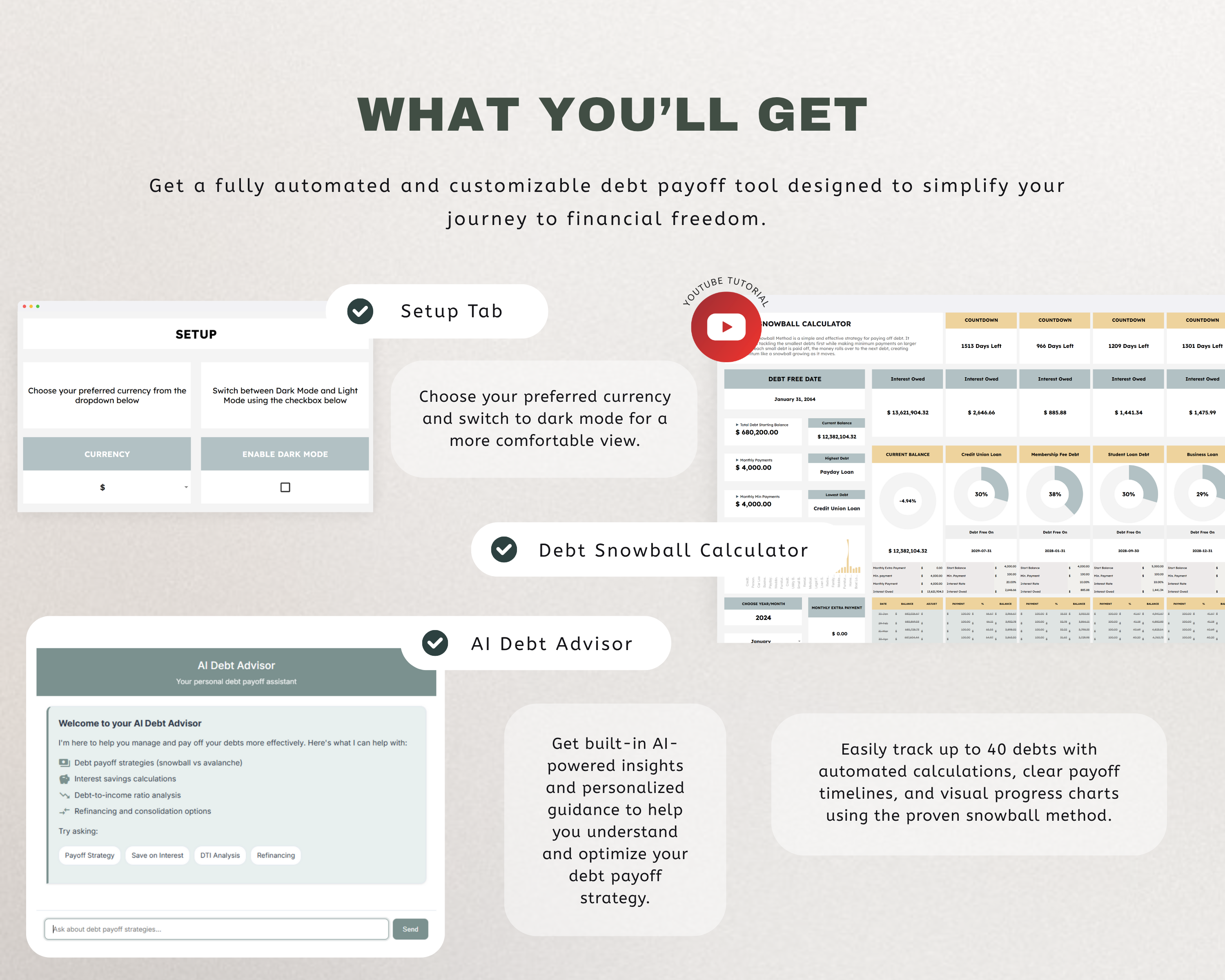 Debt Snowball Calculator Google Sheets Template