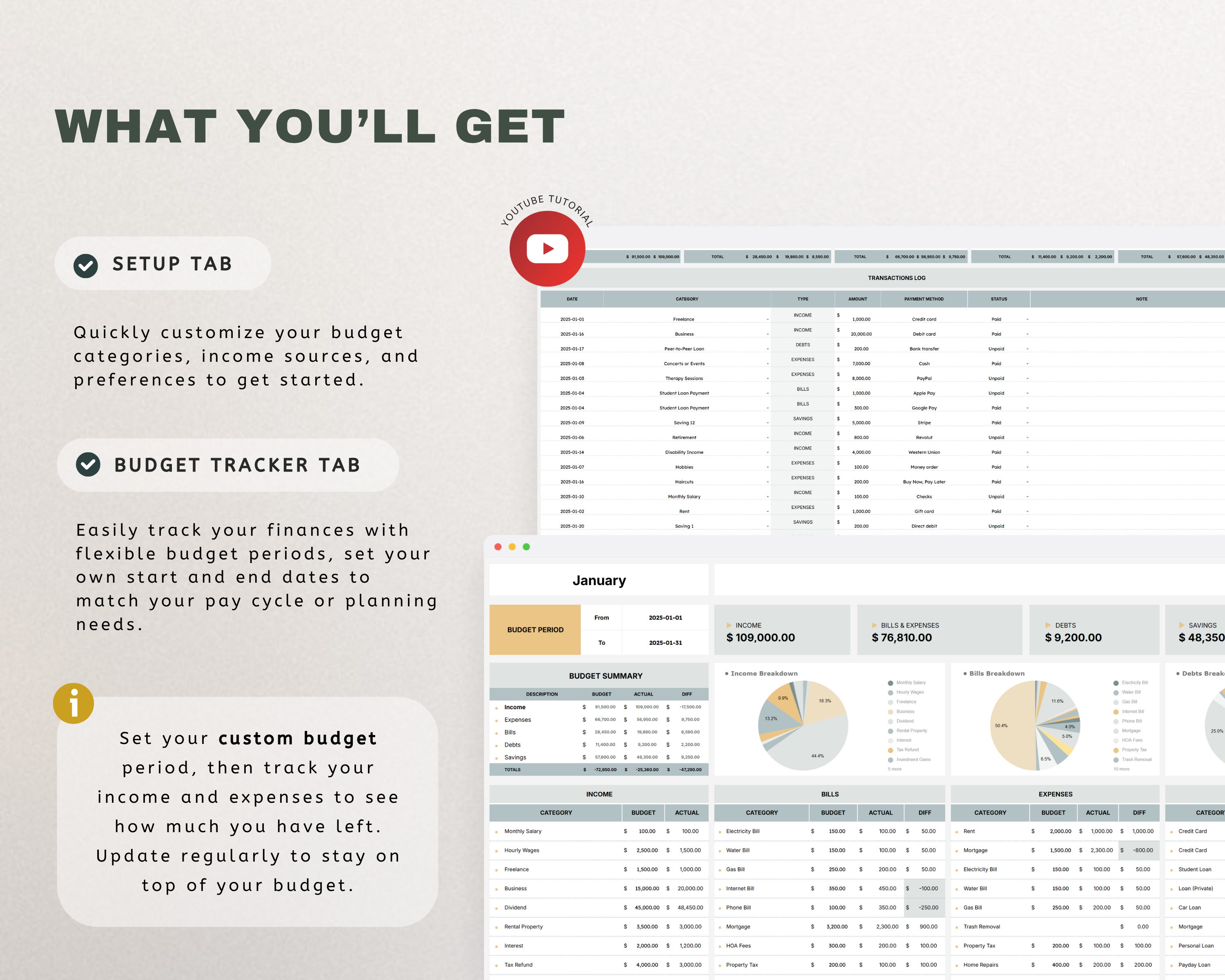 Easy Budget Google Sheets Template