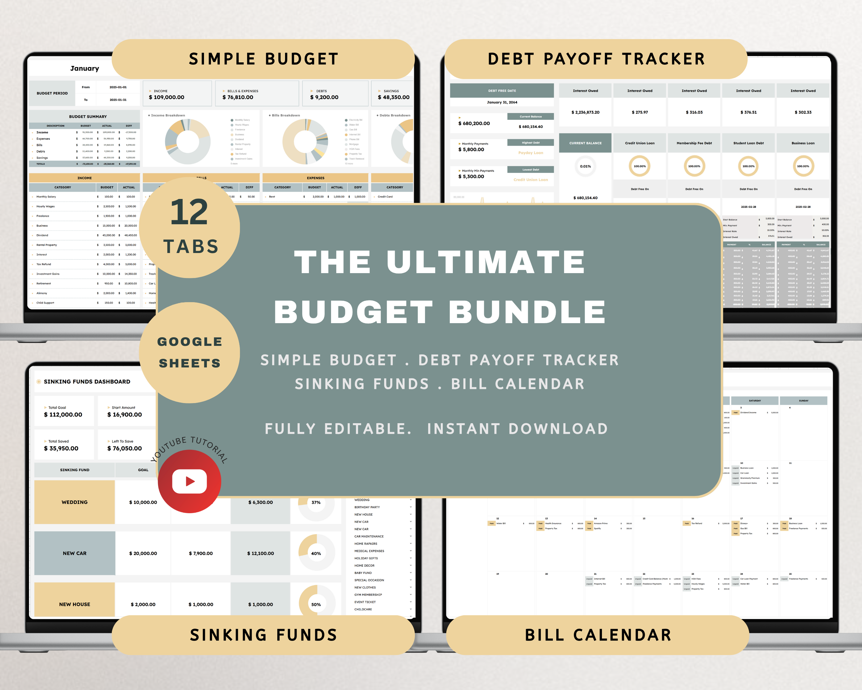 Ultimate Budget Bundle Google Sheets Template