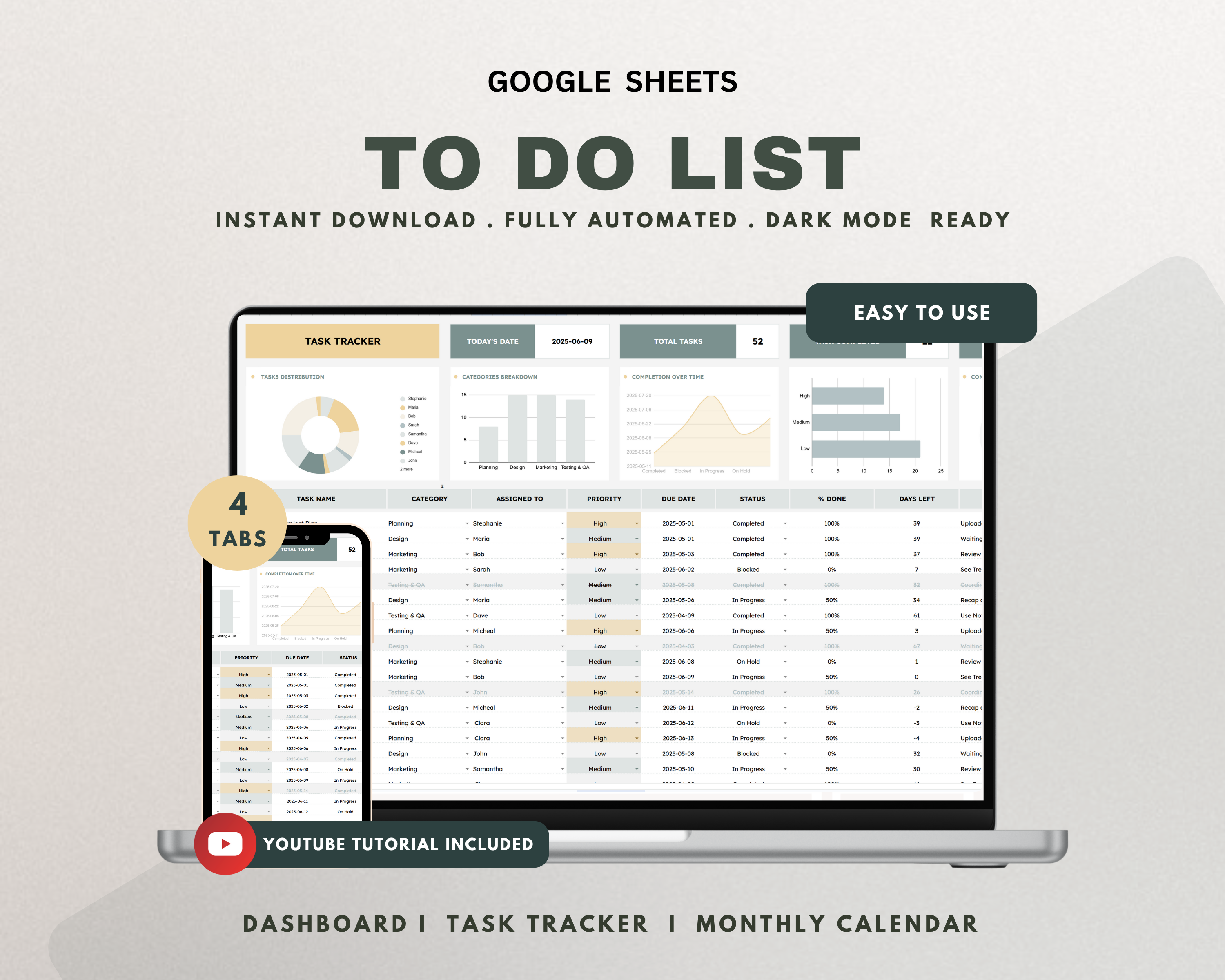 To Do List Tracker Google Sheets Template