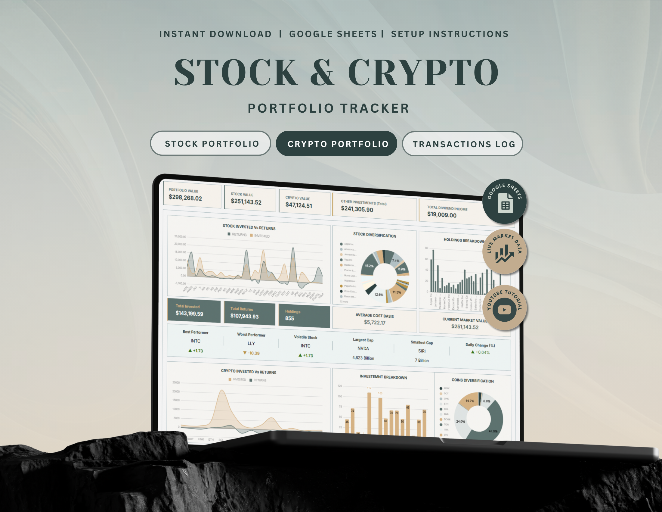 Stock & Crypto Portfolio Tracker